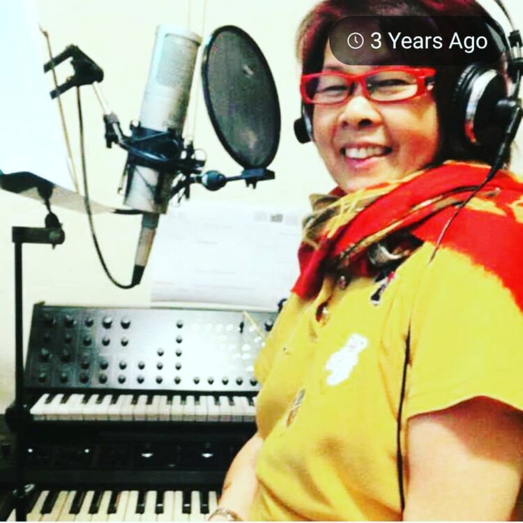 Recording with my mom 3 yrs ago. My mom is